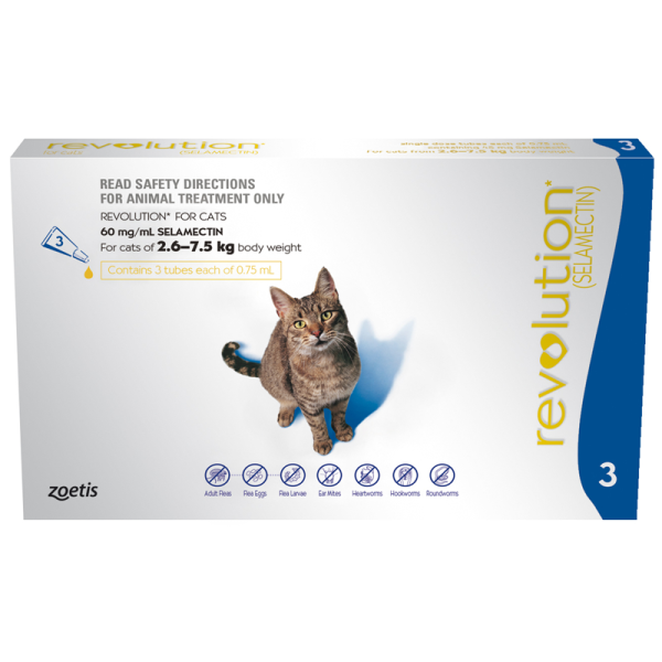 Revolution Cat 3 pack (2.5-7.5kg) - 3 Stone Vets