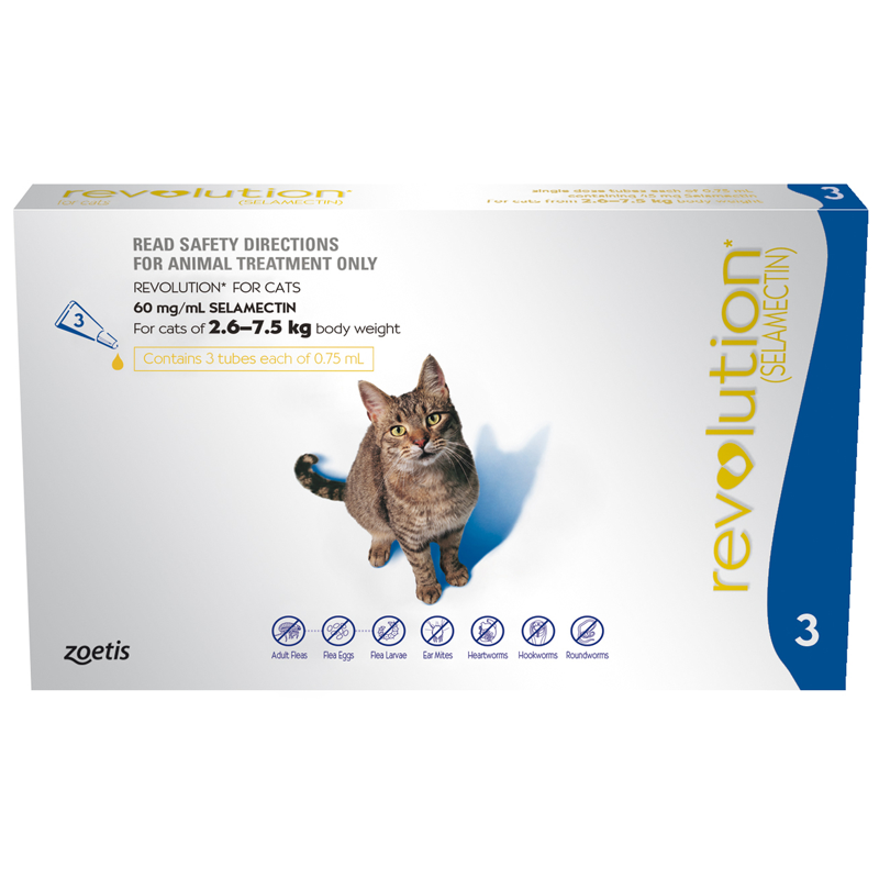 Revolution Cat 3 pack (2.5-7.5kg) - 3 Stone Vets Ltd